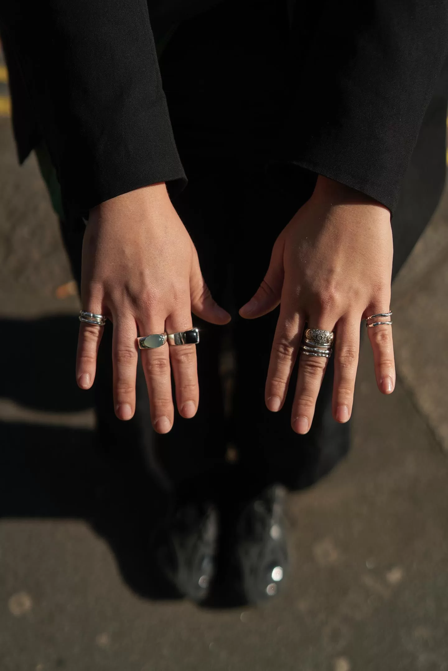Apiliotis Jewellery Ring stack captured in London by Londoners Style